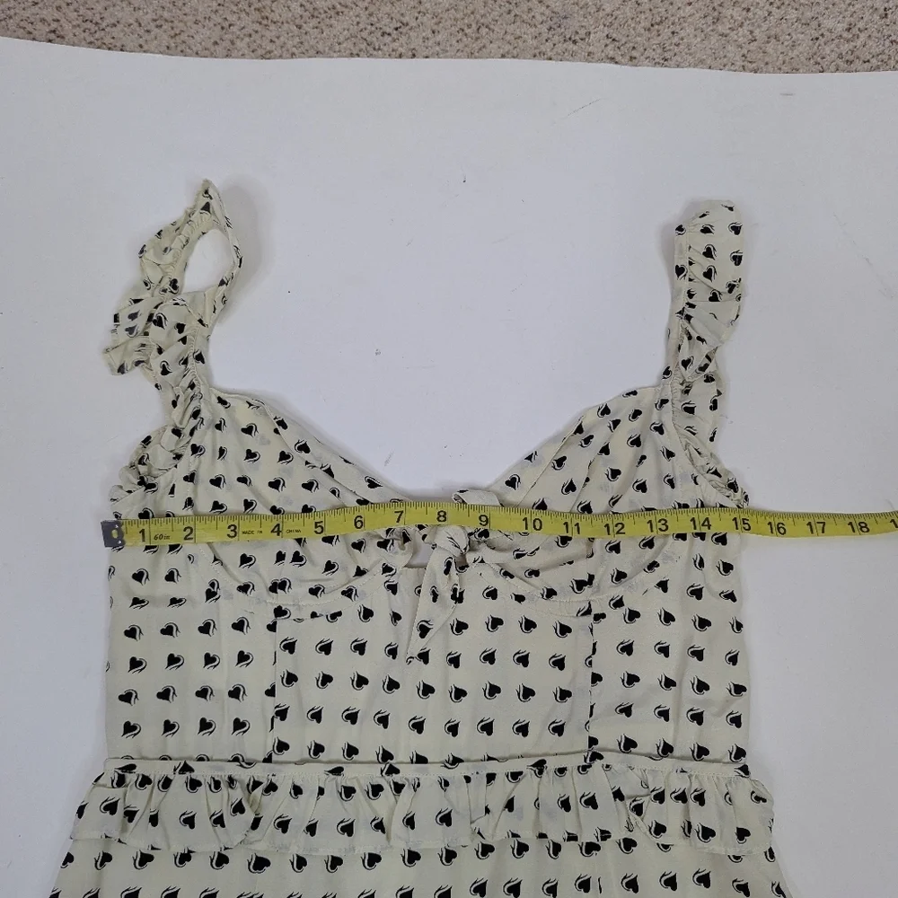 For Love & Lemons Sweetheart Heart Print Ruffled Mini Skirt - Picture 5 of 9